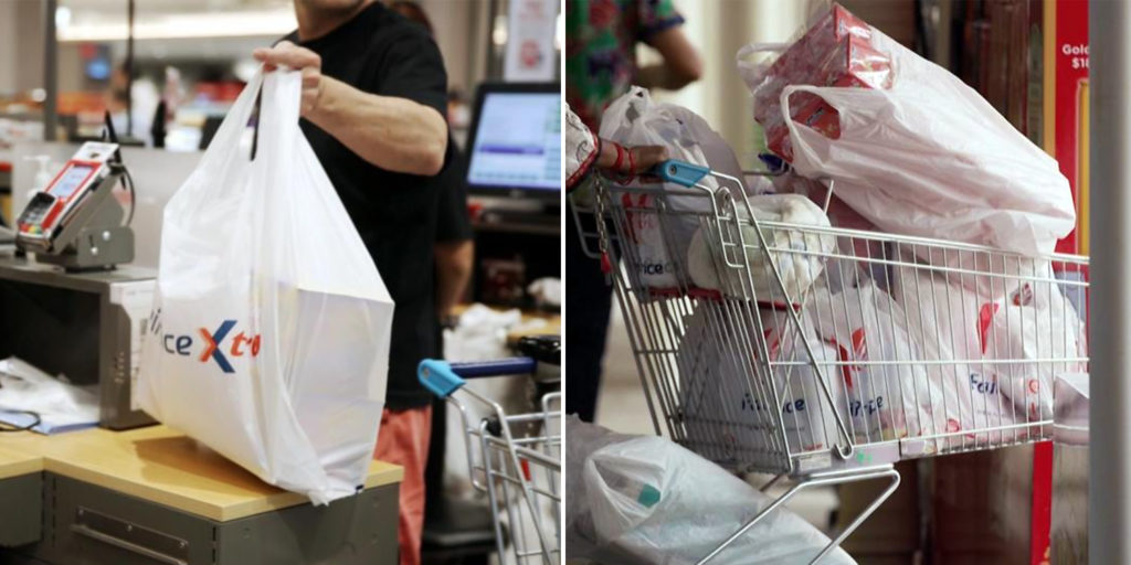 S'pore Supermarkets To Charge Minimum 5 Cents Per Disposable Bag From