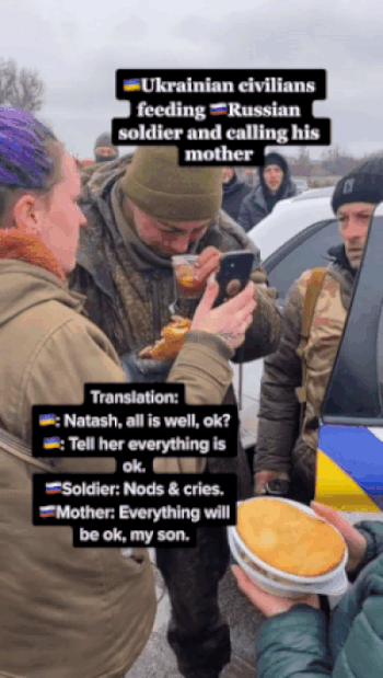 russian soldier cries
