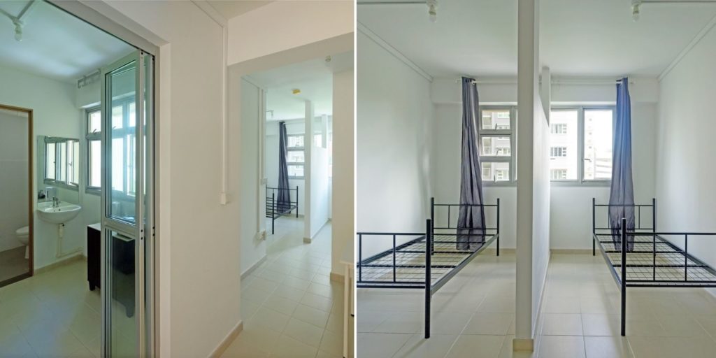 HDB Shares Photos Of Rental Flat With Partition For Singles, Netizens