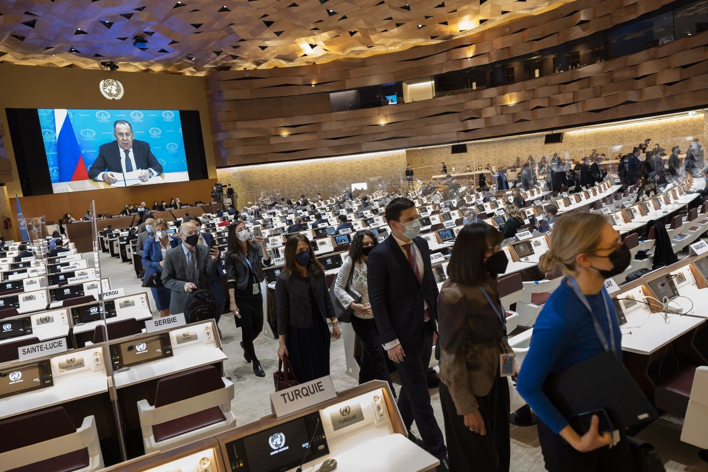 UN Diplomats walk out