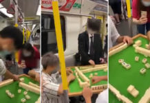 5 Men Play Mahjong On Hong Kong Train, Fined S$870 For Causing Public Nuisance