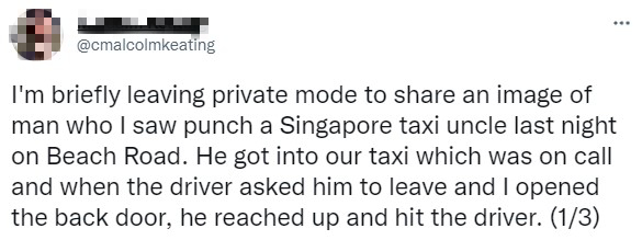 man punches taxi driver