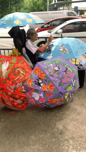 painting umbrellas