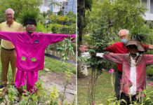 Goh Chok Tong Criticised For Posing With Scarecrow In Raya Greeting, Says Post Was 'Misinterpreted'