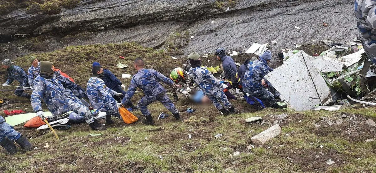 Bodies Nepal plane