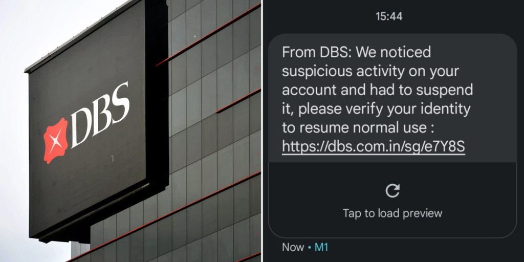 DBS SMS Scam Claims Card Blocked Or Account Frozen, Public Urged Not To