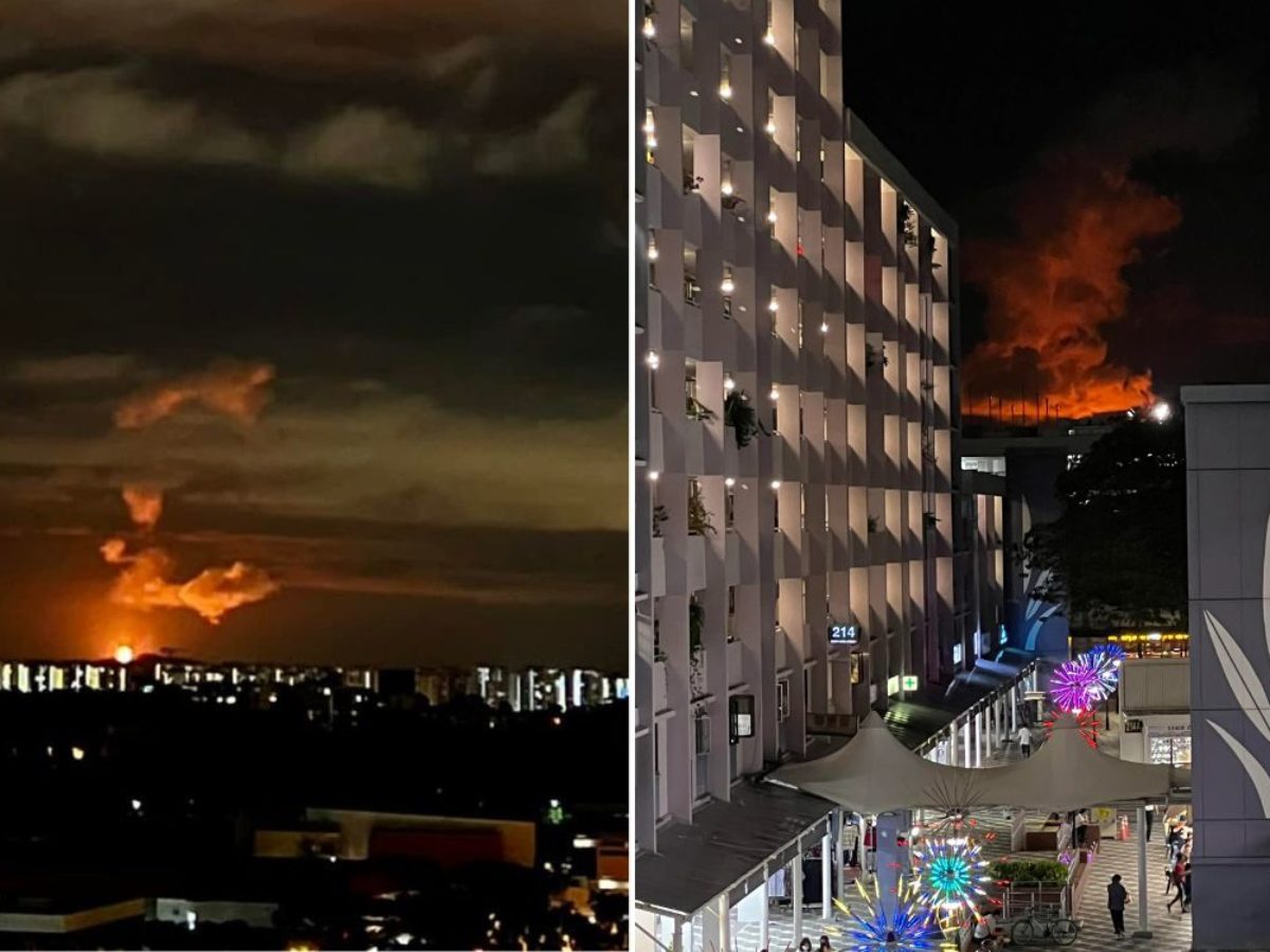 Blazing red evening sky spotted all over S'pore, apparently lasted around  10 minutes -  - News from Singapore, Asia and around the world