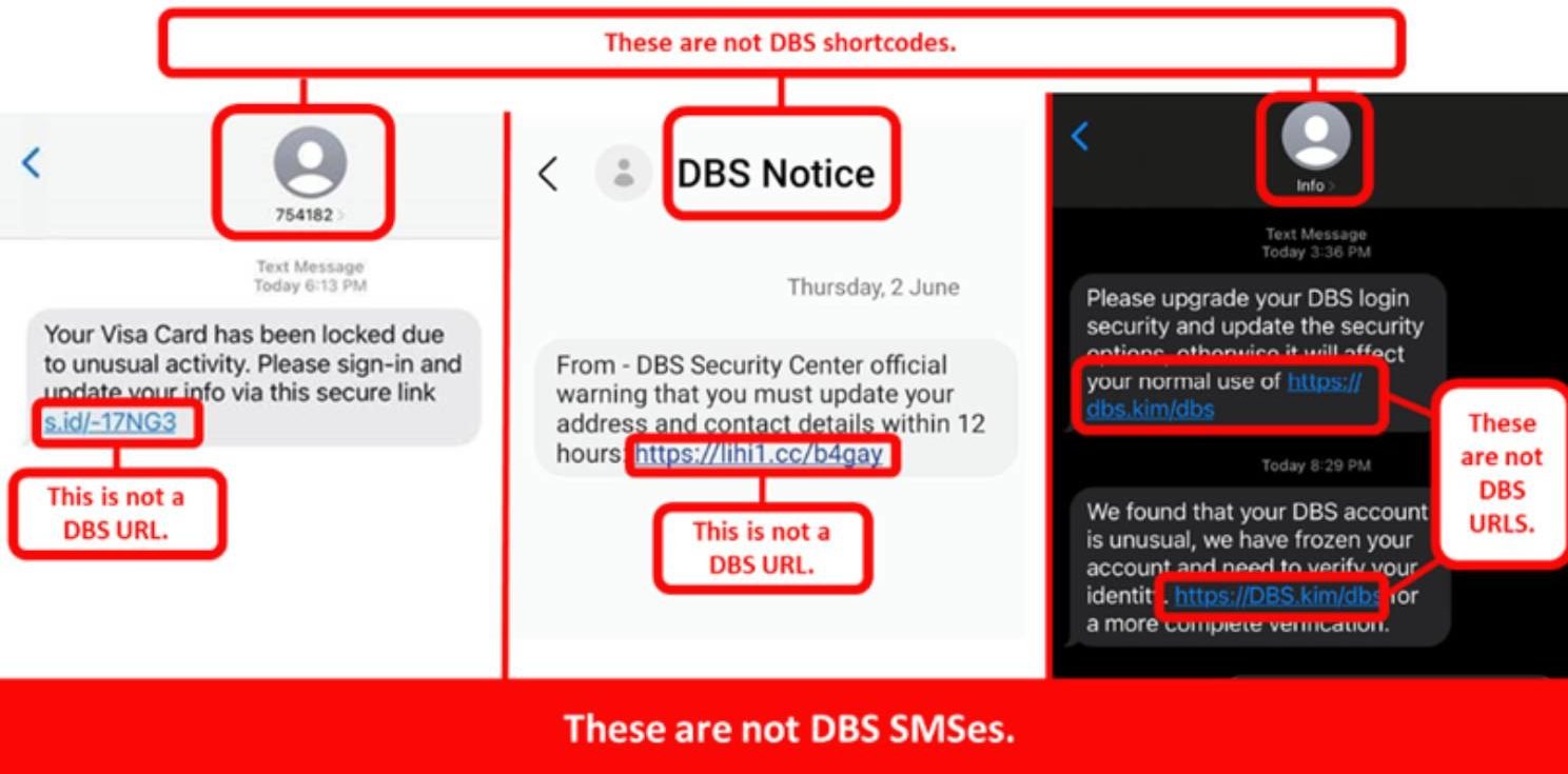 dbs phishing scams