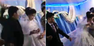 Uzbekistan groom hits bride