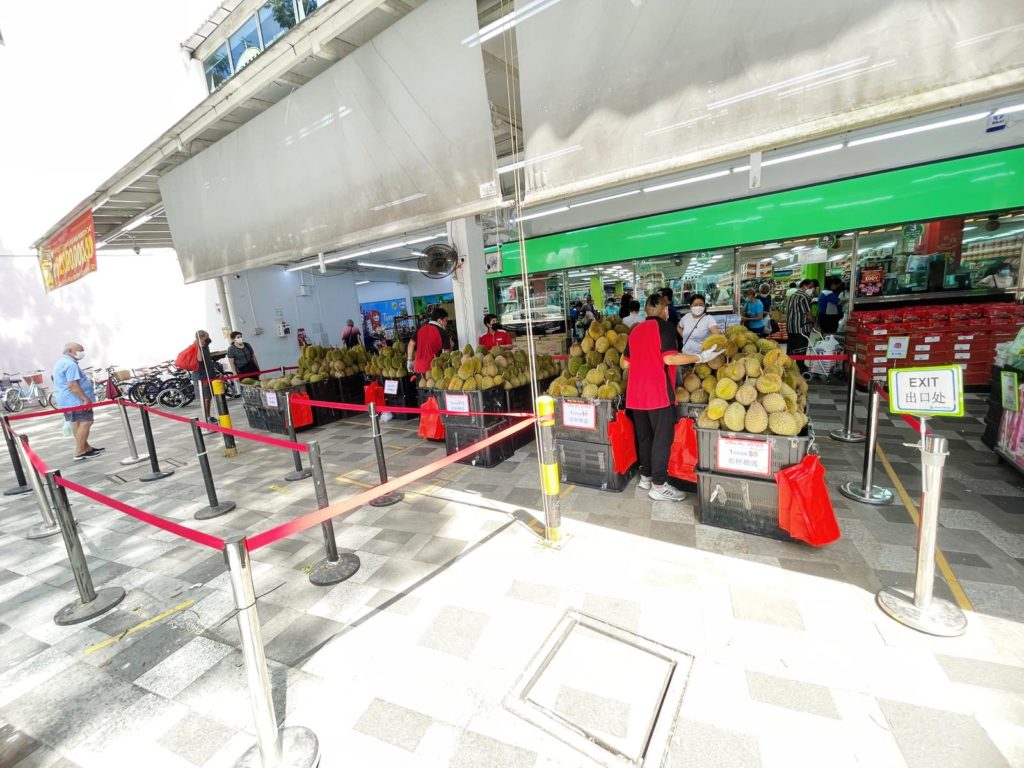Sheng Siong Bedok Central Has Durians From S5, Include MSW & Red Prawn