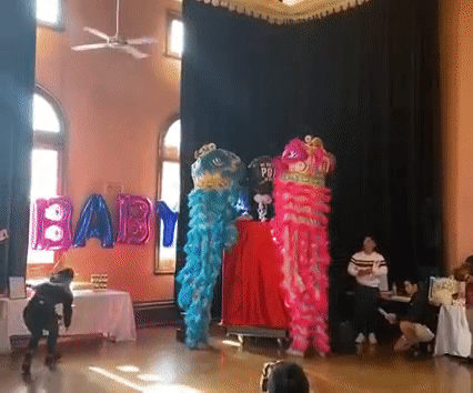 gender reveal lion dances