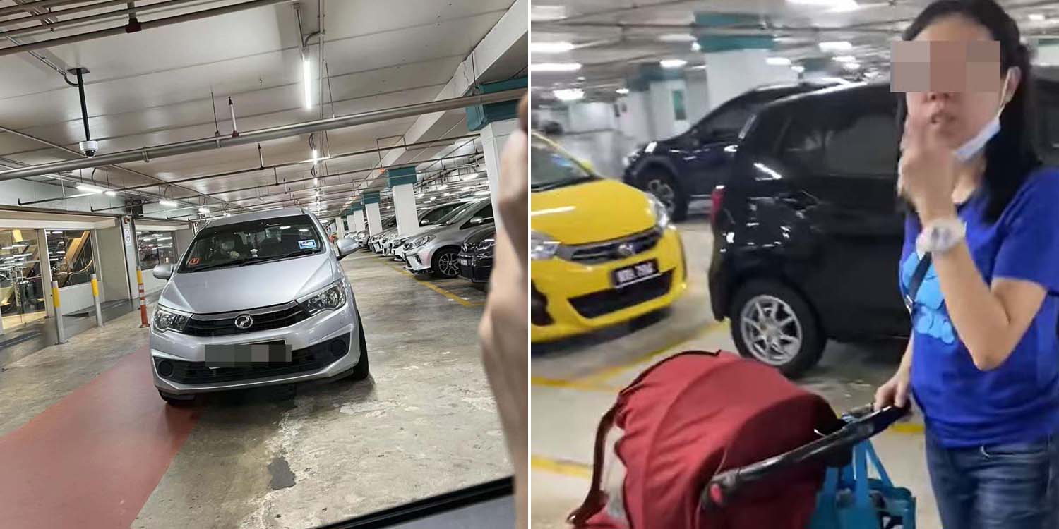 Woman Uses Baby Stroller With Child To Chope KL Parking Spot, Could Be Fined S$620