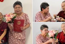 Elderly S'pore Couple Gets Married After 40 Years In Intimate Ceremony At HDB Lift Lobby