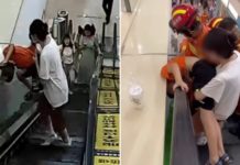 Boy In China Gets Head Stuck Between Escalator & Wall, Quick-Thinking Witness Saves Him