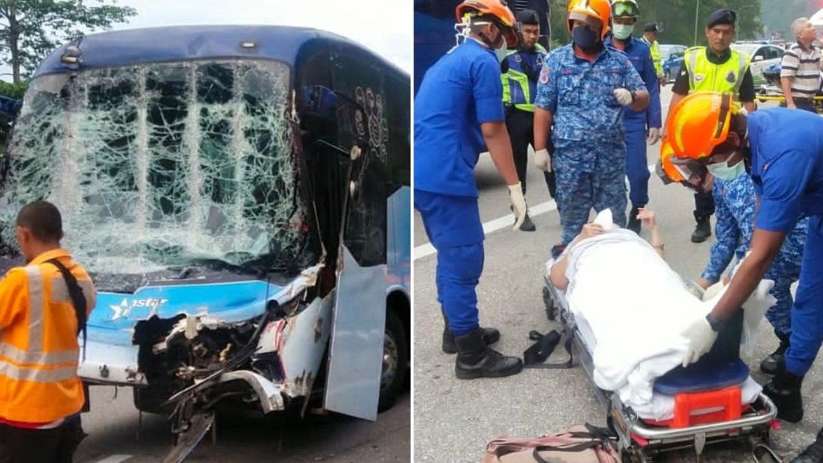 Bus Collides With Lorry Near Genting Highlands 2 S poreans Still