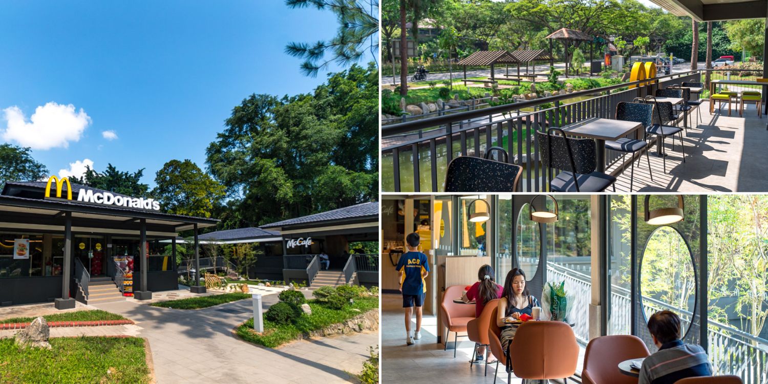 McDonald's Queensway Reopens With New Minimalist Look, Dine By The Pond With Your Fam