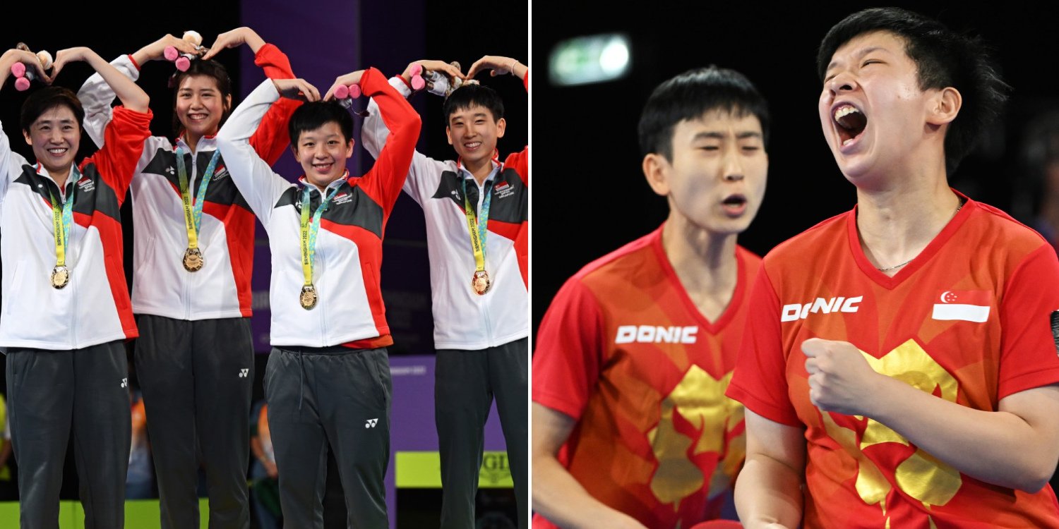 Women's Table Tennis Team Takes Home First Gold Medal For S'pore At 2022 Commonwealth Games