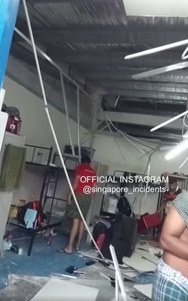 2 Workers Injured After False Ceiling At Woodlands Dormitory Collapses ...