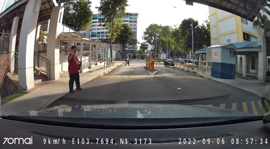 auntie driver crossing road