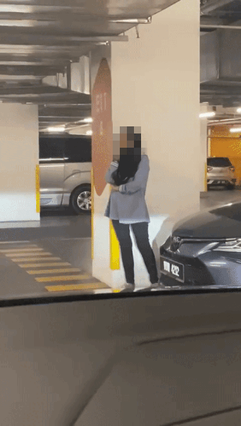 woman parking lot
