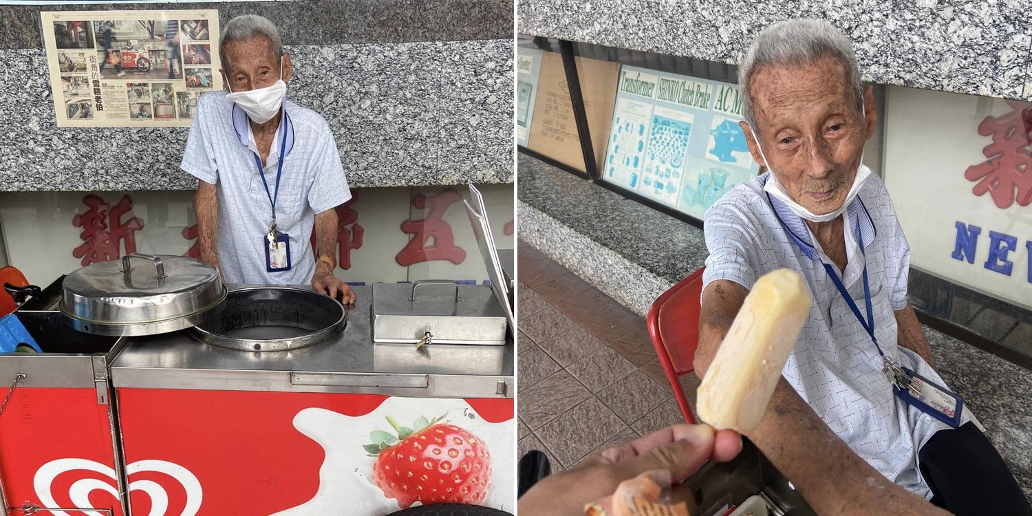 90-Year-Old Sim Lim Ice Cream Uncle Earns Only S$300/Month, Public Urged To Support Him