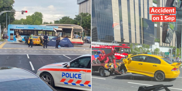 Fatal Accident Between Car & Bus In Woodlands Leaves 1 Dead, 9 Others Hospitalised