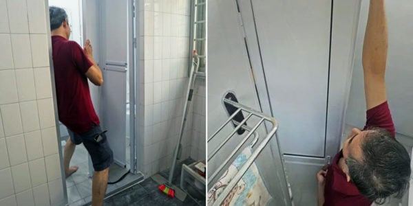 Man Trapped In Newly Renovated HDB Toilet After Lock Jams, Breaks Out After 2 Hours