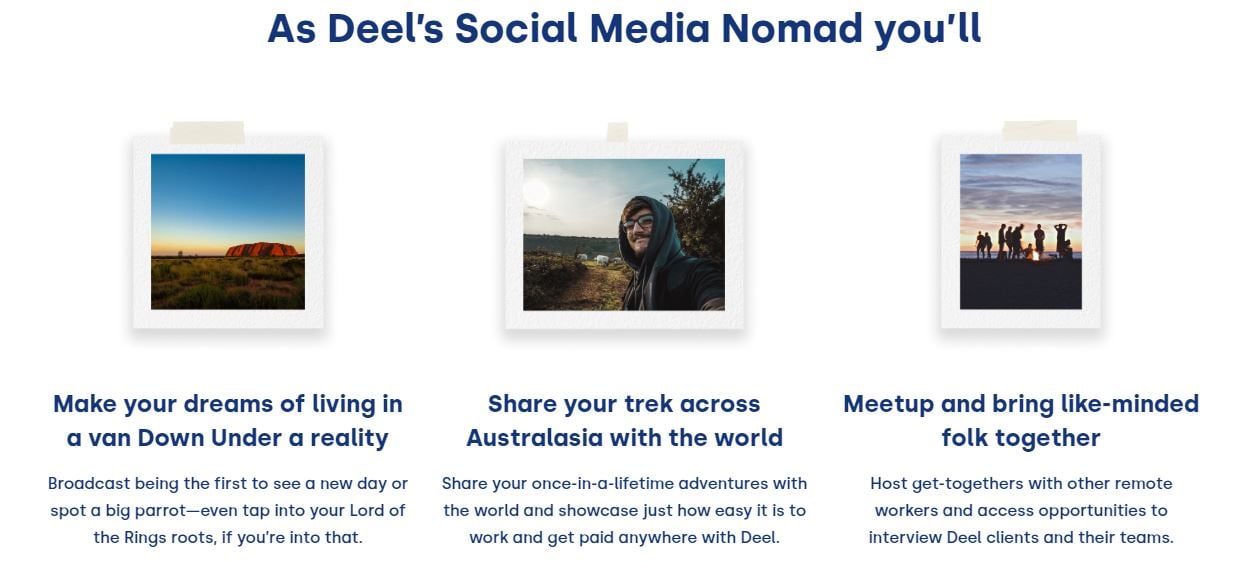 Social media nomad Deel