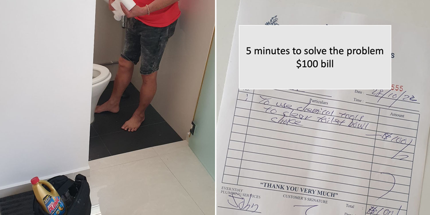 S$100 For 5-Minute Job By Plumber