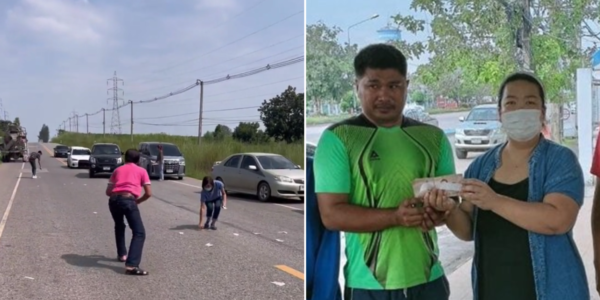 S$3.7K Cash Scatters Across Thailand Road, Passers-By Pick Up & Return Notes To Owner