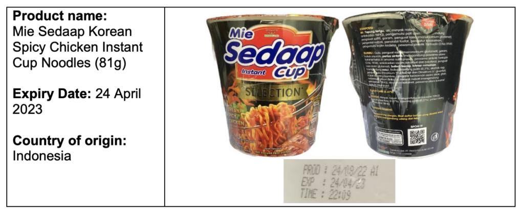 2 Other Mie Sedaap Noodles Recalled By SFA Due To Pesticide, 6 Products ...