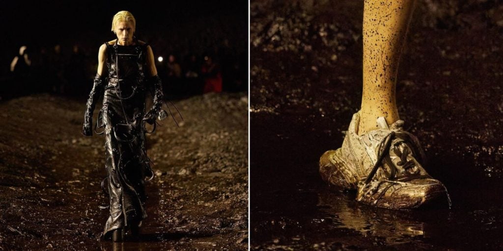 Balenciaga Holds Fashion Show In Muddy Pit, Reminds Us Of Scenes From