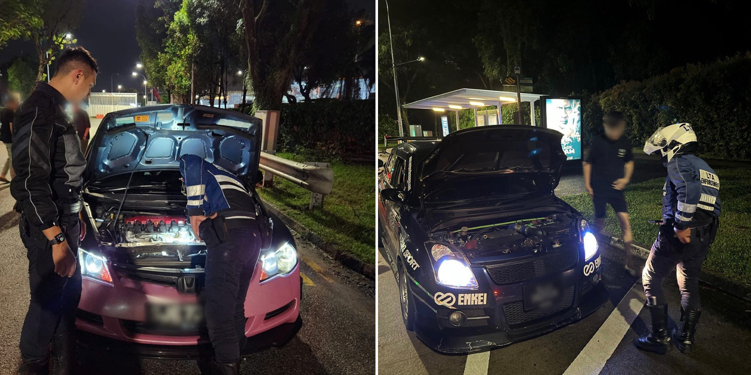 LTA Officers Catch Vehicles With Illegal Modifications, Car With