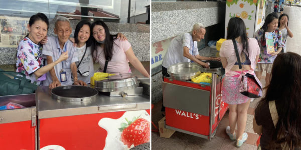 Friends Volunteer As Sim Lim Ice Cream Uncle's 'Sales Staff', Help Sell Out Items