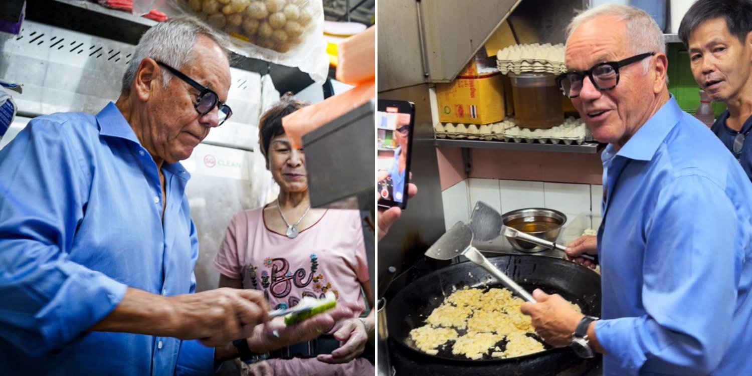 Celeb Chef Wolfgang Puck Visits S'pore, Tries Making Yong Tau Foo & Carrot Cake In Chinatown