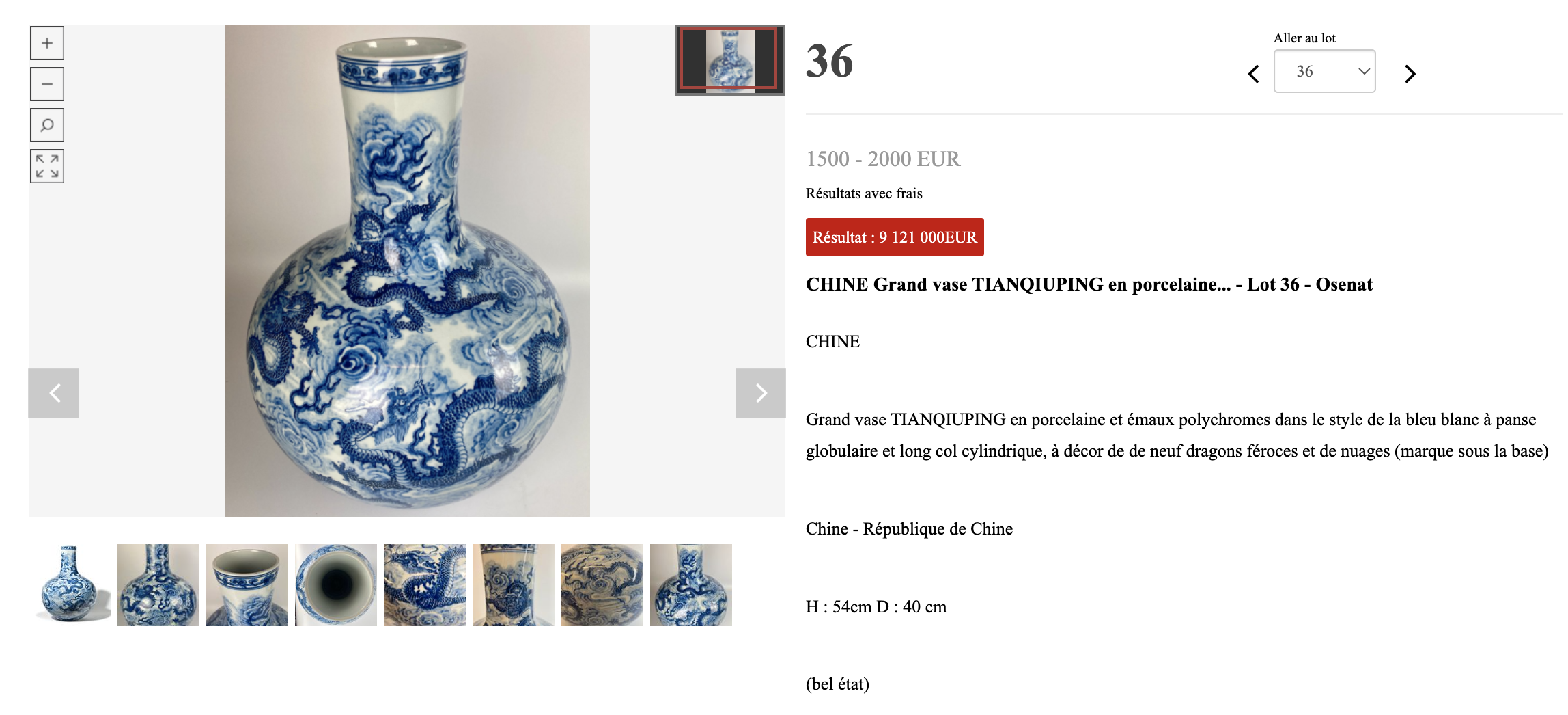 chinese vase auction
