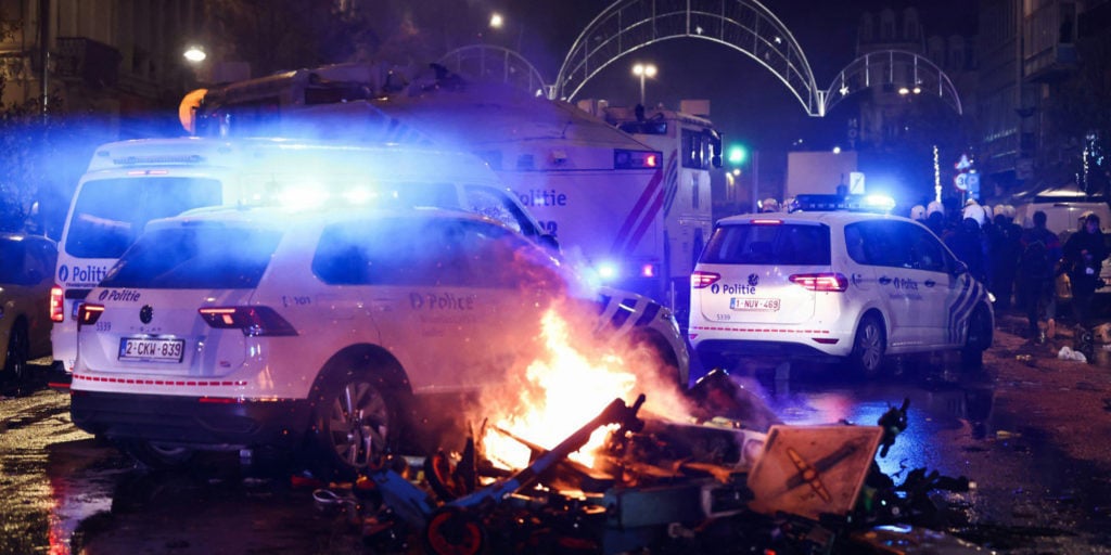 Riots Break Out In Brussels After Morocco Beat Belgium In World Cup ...