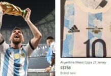 Argentina Jerseys Listed For Up To S$788 On Carousell, Almost 7 Times Original Price