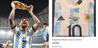 Argentina Jerseys Listed For Up To S$788 On Carousell, Almost 7 Times Original Price