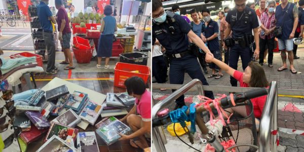 Woman Overturns Yishun Stall Tables & Punches Shop Owner, Police Arrest Her For Public Nuisance