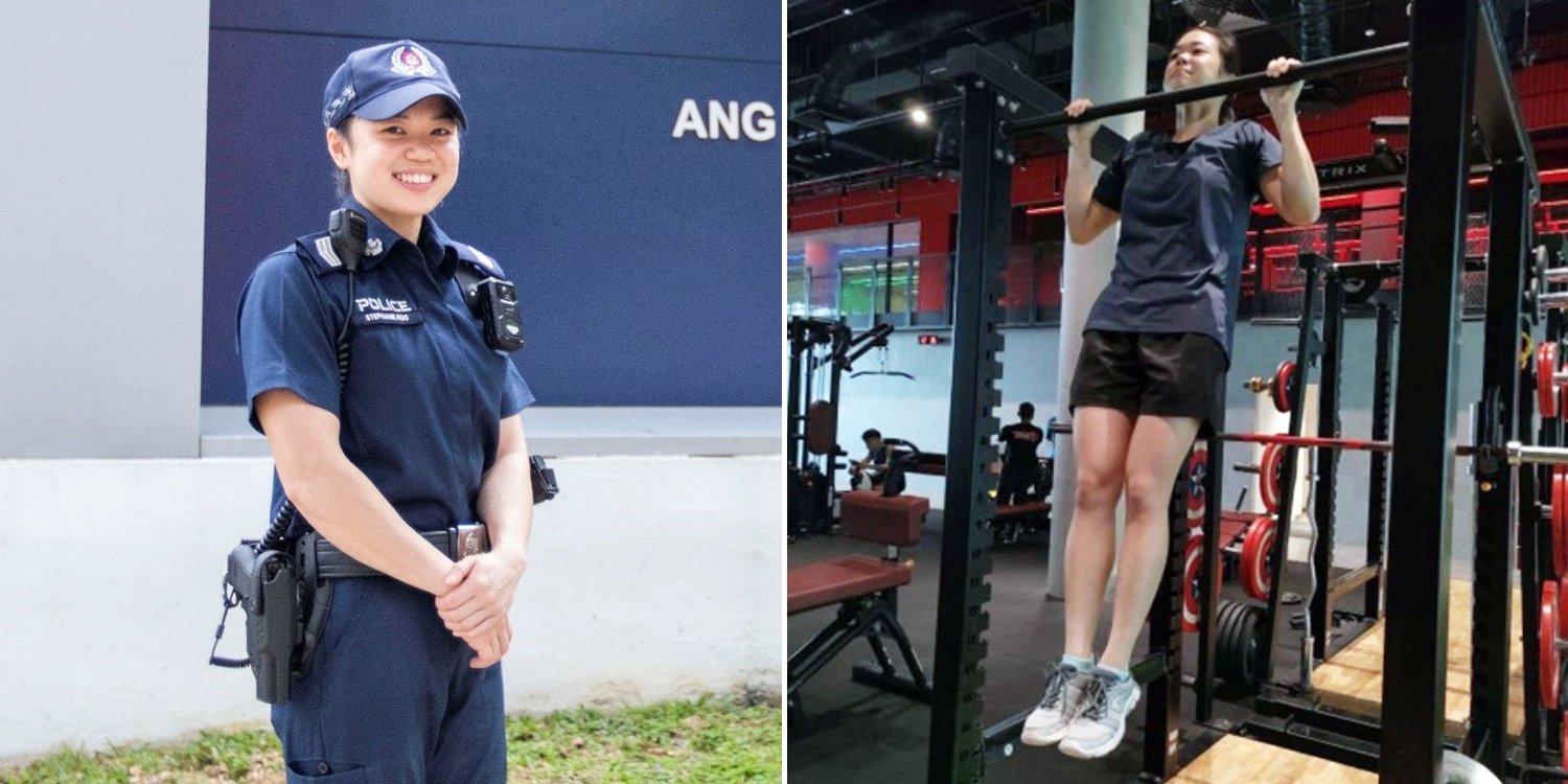 S'pore Policewoman Does 28 Pull-Ups, Becomes 1st Female Officer To Win Prestigious Operation Fitness Award