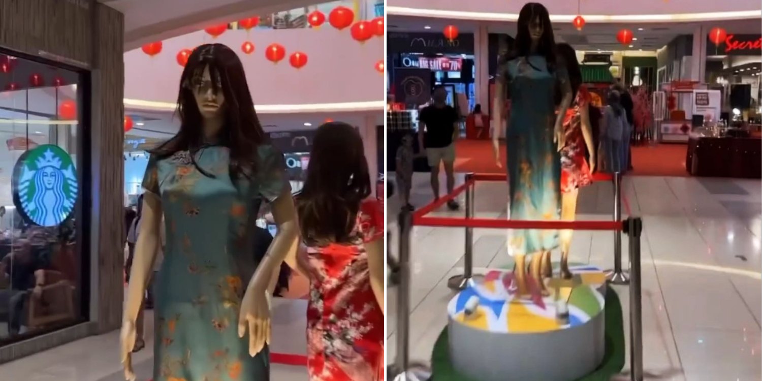 M’sia Mall Has Spooky CNY Mannequin In Cheongsam, Looks Like Something From Horror Movie Instead