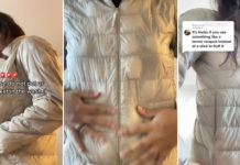 Woman's Uniqlo Jacket Gets Ruined In Washing Machine, She Fixes It With Tennis Racquet