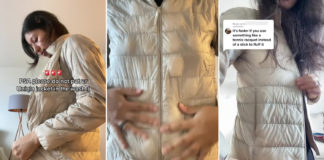 Woman's Uniqlo Jacket Gets Ruined In Washing Machine, She Fixes It With Tennis Racquet