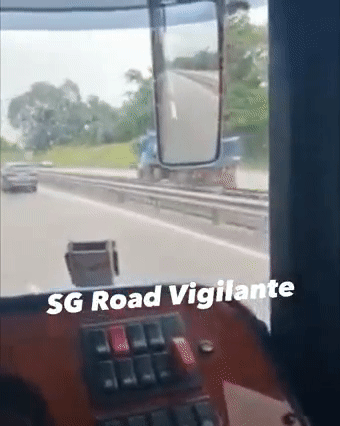 A lorry driver drives against the flow of traffic after missing an intersection.