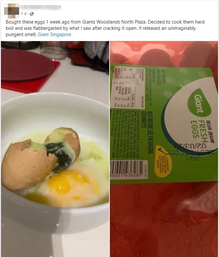 Egg From Giant Woodlands Outlet Looks Rotten & Emits Pungent Odour,  Supermarket Chain Investigating