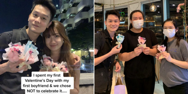 S'pore Couple Spends Valentine's Day Giving Out Flowers & Handwritten Cards To Working Ladies