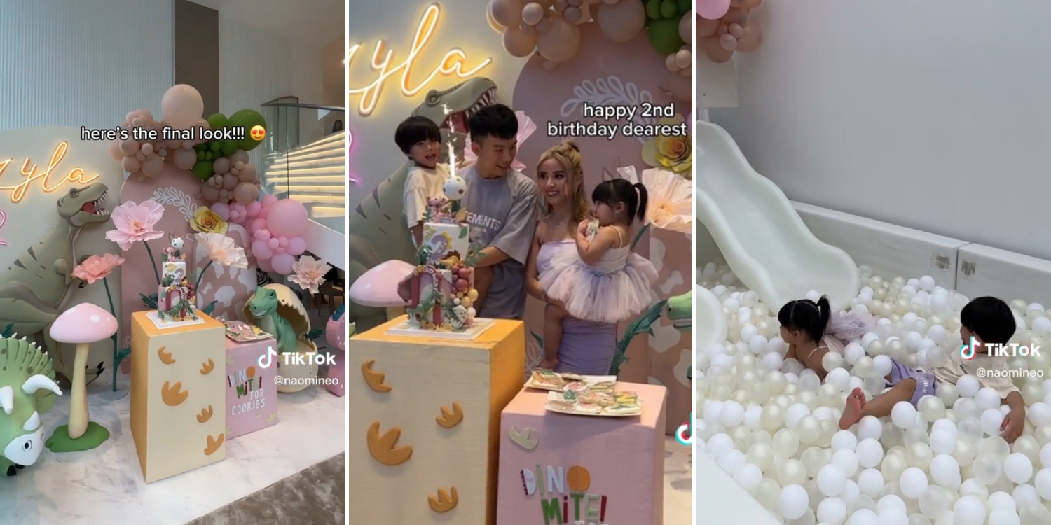 Naomi Neo Throws S$20K Birthday Party For Daughter, Event Has Ball Pit & 3D Dinosaurs