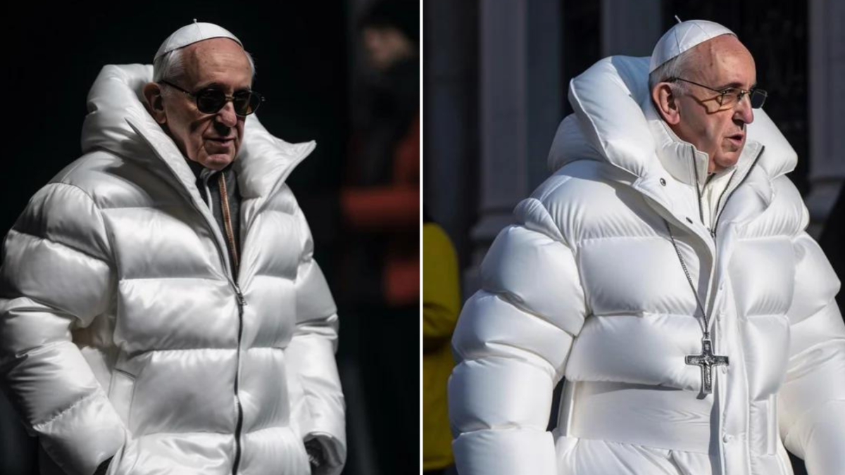 The Pope's Stylish White Puffy Coat Slowly Gets Bigger Until It Becomes a  Giant Kaiju : r/midjourney