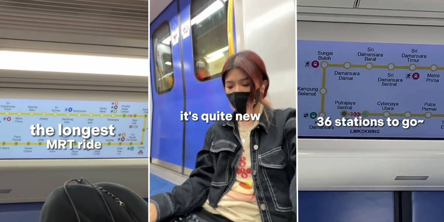 Woman Spends 3 Hours Riding New Putrajaya MRT Line, Round Trip Spans 103km & Over 60 Stations